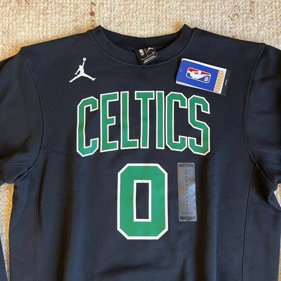 NEW Jordan Nike Boston Celtics Crewneck Sweatshirt Jayson Tatum #0 Hoodie S M - Picture 2 of 4
